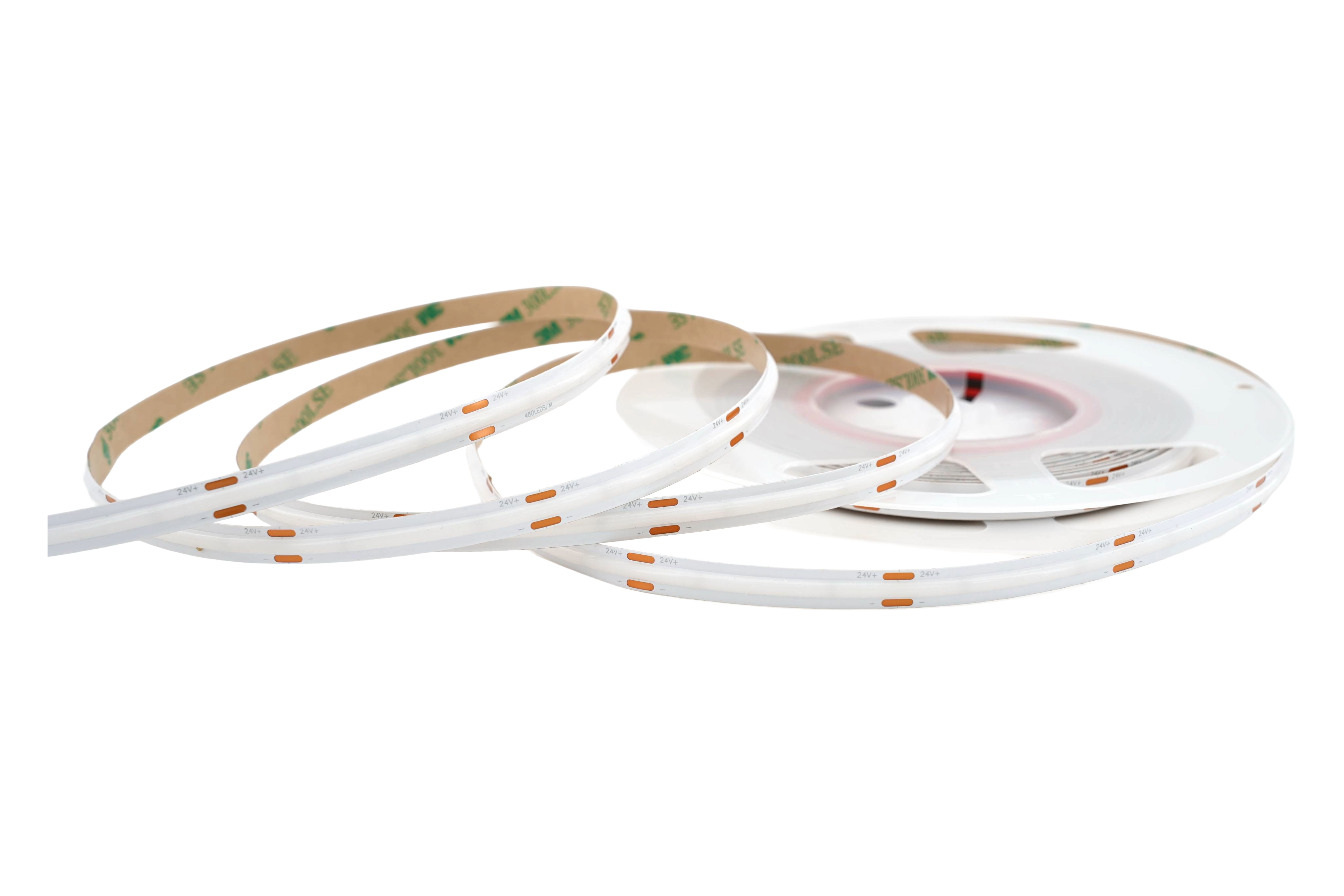 4262543212272 - COB LED Streifen 24V – 480 LEDs m – 8 mm – 10W m – Grün – IP33 – homogener Lichtstreifen